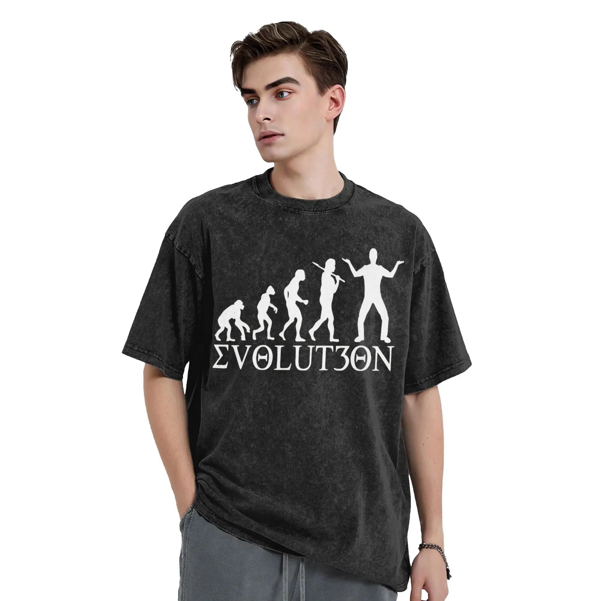 Man T-Shirt DJ BOBO EVOLUTION Washed T-Shirts Leisure  Summer Tees Y2K Retro Print Cotton Clothing Plus Size 2XL