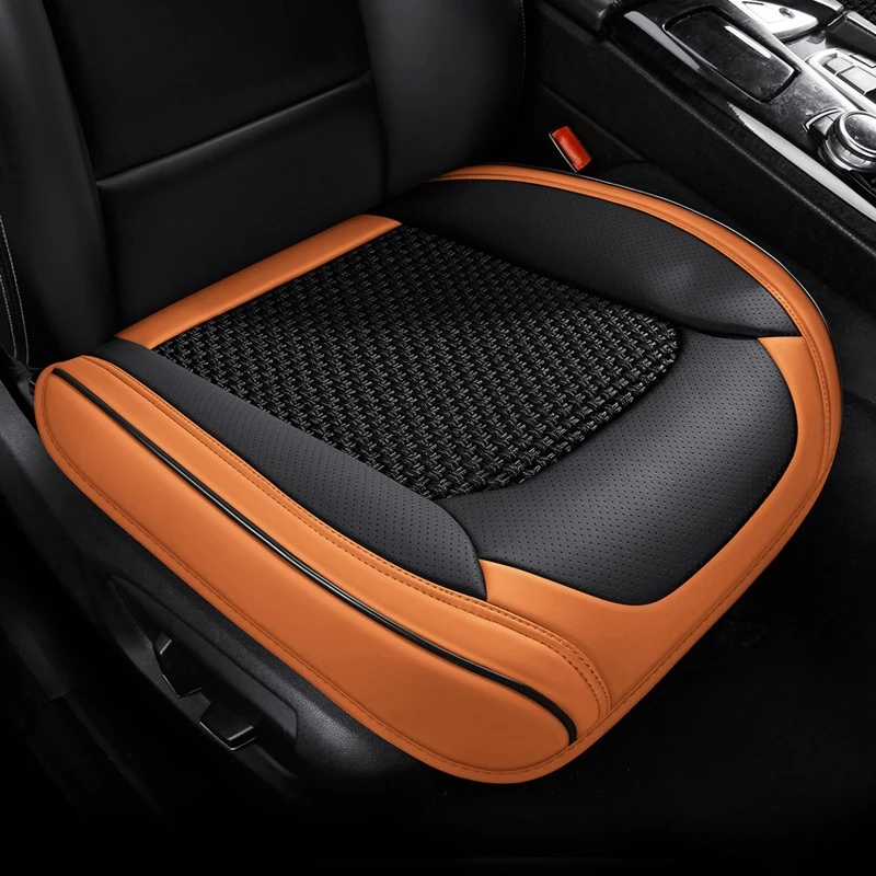 Auto Sitzbezug PU Leder Eis Seide Faser Stoff Atmungsaktive Autos Sitzkissen Autos Sitzschutz Universal Auto Stuhl Pad