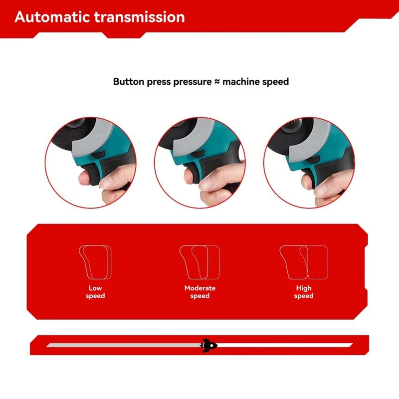76MM Brushless Cordless Electric Angle Grinder Grinding Cutting Polishing Machine Power Tool For  18V Battery