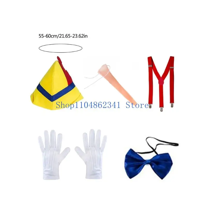 زي دمية 5ASD ، قبعات الأنف الطويلة تعليق قفازات القفاز