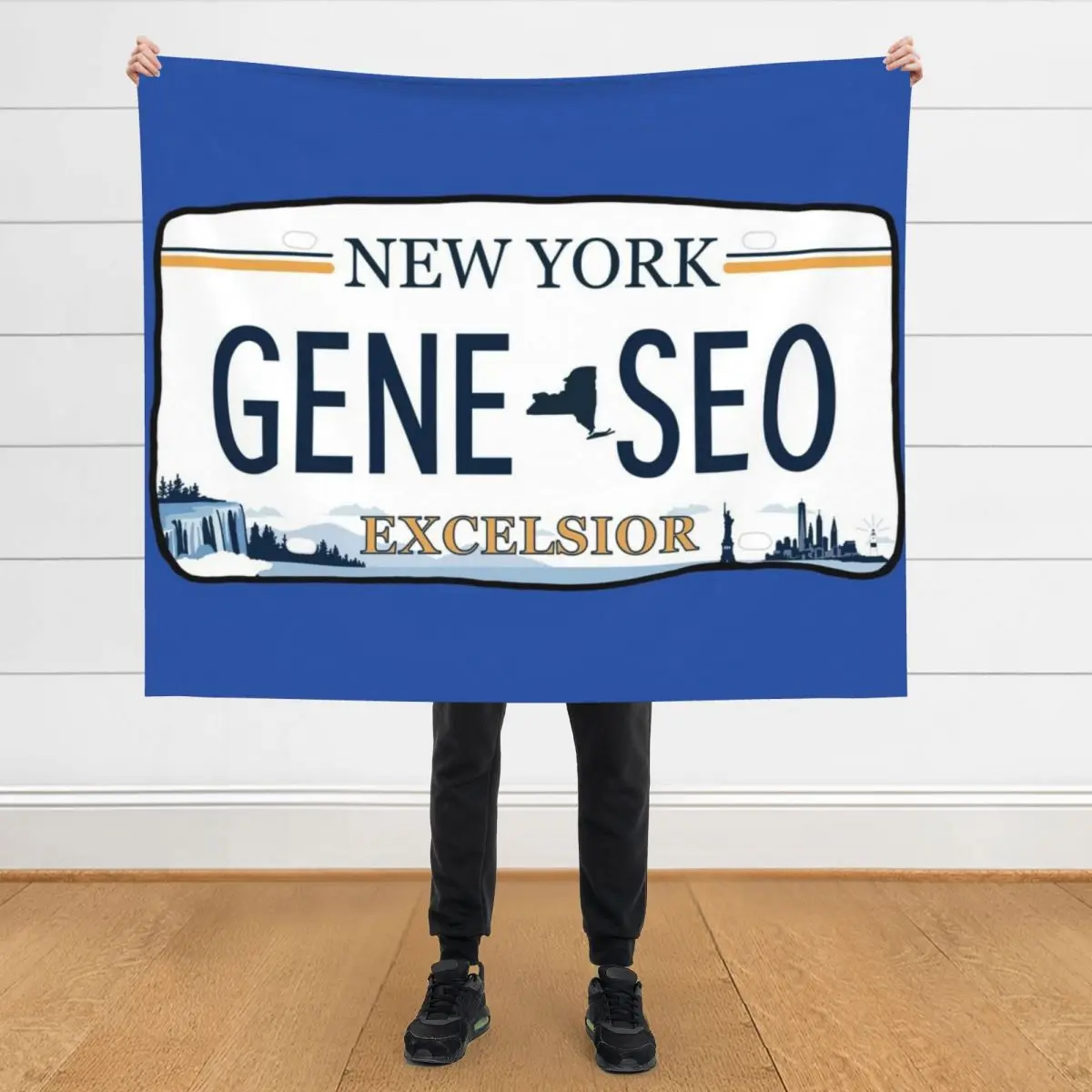 

Geneseo license plate Throw Blanket Sofas Multi-Purpose anime Blankets