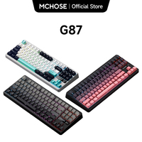 MCHOSE G87 Mechanical Keyboard Knob Control Gaming Keyboard Hot Swappable Custom Wireless Tri-Mode 2.4G/BT5.0/USB-C RGB Backlit