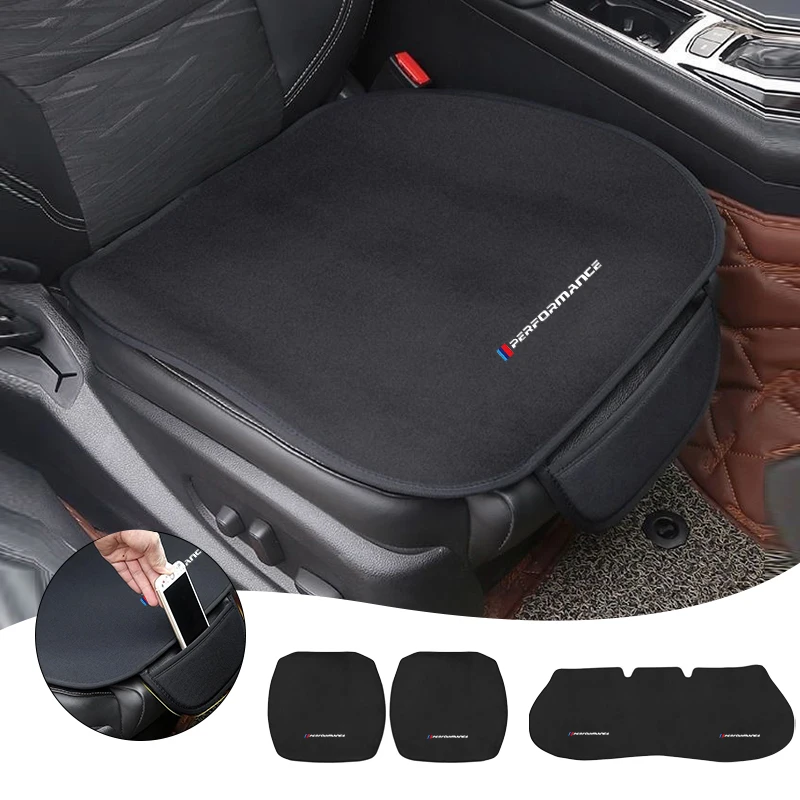 Car Seat Cover Front And Rear Flocking Cloth Pad Anti-slip Pad For BMW M Performance F20 F40 F22 F30 E90 F32 F06 F07 F46 E60 M5 