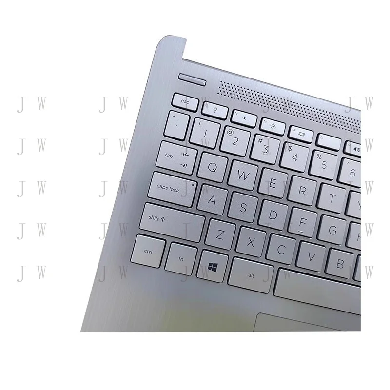 DDW   New for HP 14S-CR 14-CF-DF-DK TPN-I130 I135 Palmrest US Silver with Keyboard