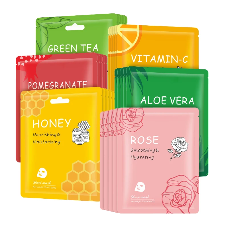 

Korean Cosmetics 100% Vegan Fruit Skincare Beauty Organic Facial Mask Moisturizing Hydrating Face Sheet Fruit Mask