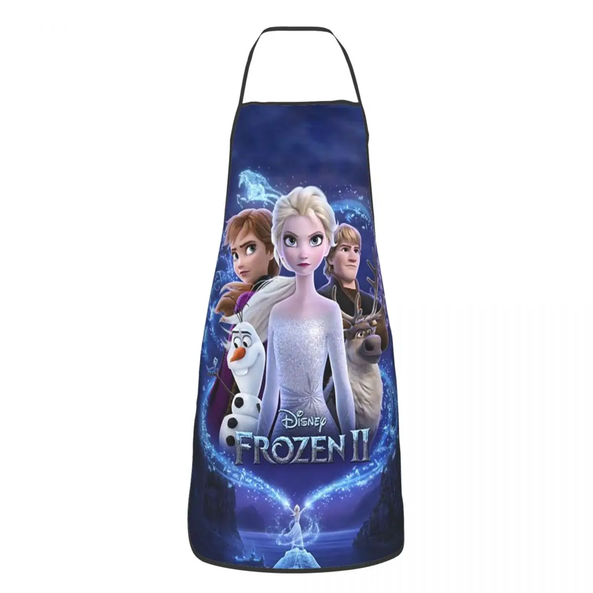 Custom Frozen Elsa Anna Apron for Women Men Unisex Bib Animated Movie Cooking Kitchen Tablier Cuisine Chef Gardening