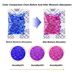 1g/3g/5g/10g niebieski żel przebarwienia krzemionki saszetka osuszacz wilgotna kuchnia pokój dzienny osuszacz wilgoci torba pochłaniająca wilgoć wielokrotnego użytku