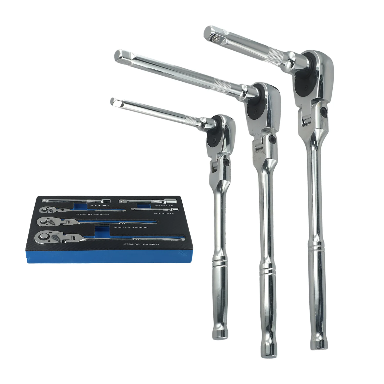 180 Degree Flex Head Flex Head Ratchet Wrench Smooth Operation Dual Directions Ratchet Fine 72 Teeth Mechanism For Toolboxes