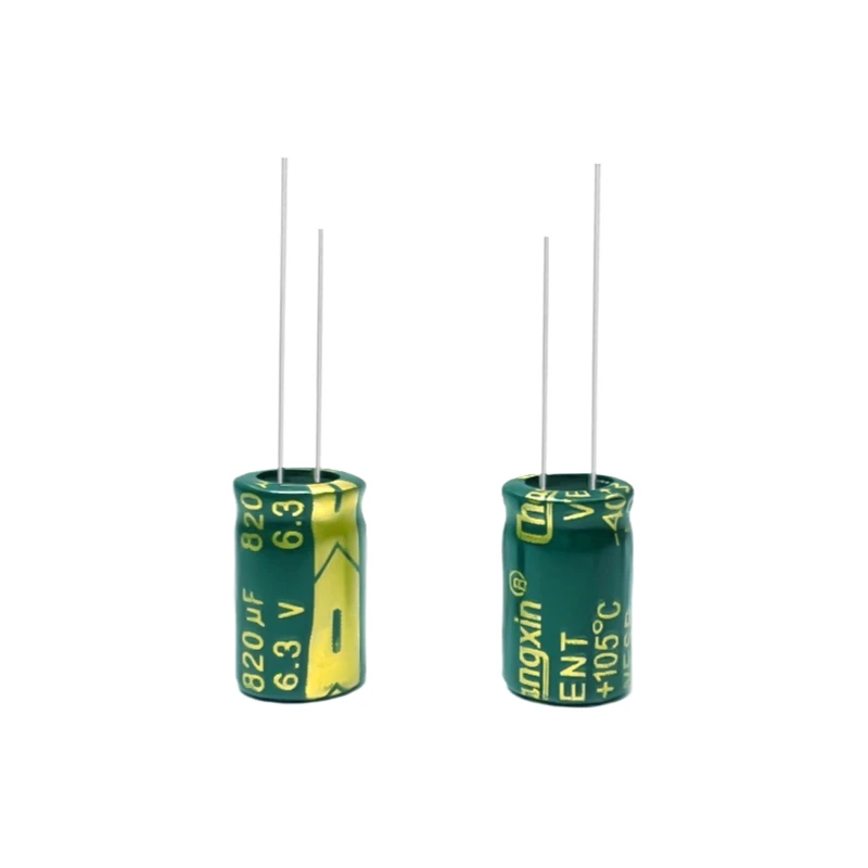 

150PCS 6.3V 820uF Electrolytic Capacitor Low ESR High Frequency Long Life 8x12mm Radial Capacitor