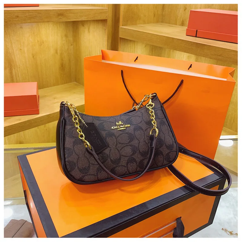 Hochwertige Damen-Umhängetasche, klassische Vintage-Handtasche, elegante Designer-Ledertasche für Frauen. – Detail 12