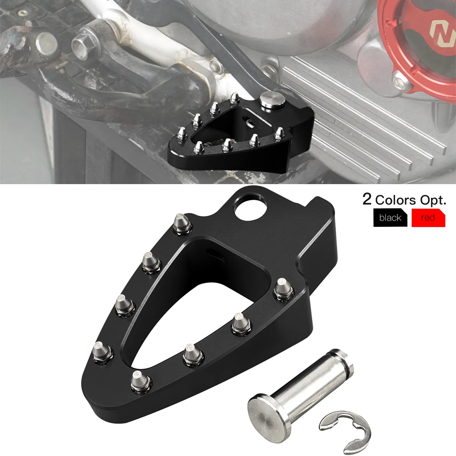 NICECNC For Honda XR650L XR 650L 1993-2025 2024 2023 2022 2021 2020 2019 Motorcycle Enlarged Brake Foot Pedal Tip Plate Aluminum