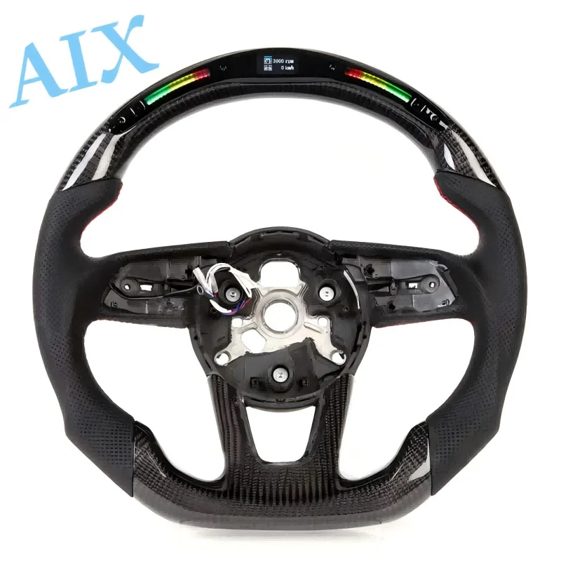 

Custom Carbon Fiber Steering Wheel with LED for Audi A3 A4 A5 2019-2024