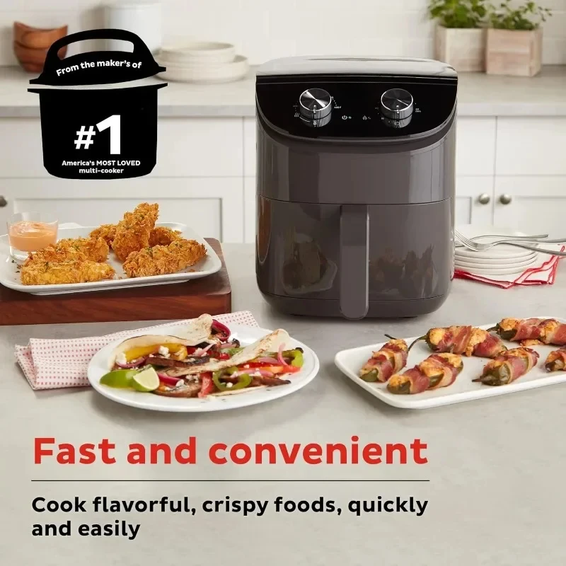 Air Fryer Crisp and Reheat Easily Adjust Time and Temperature To Cook Food Quickly