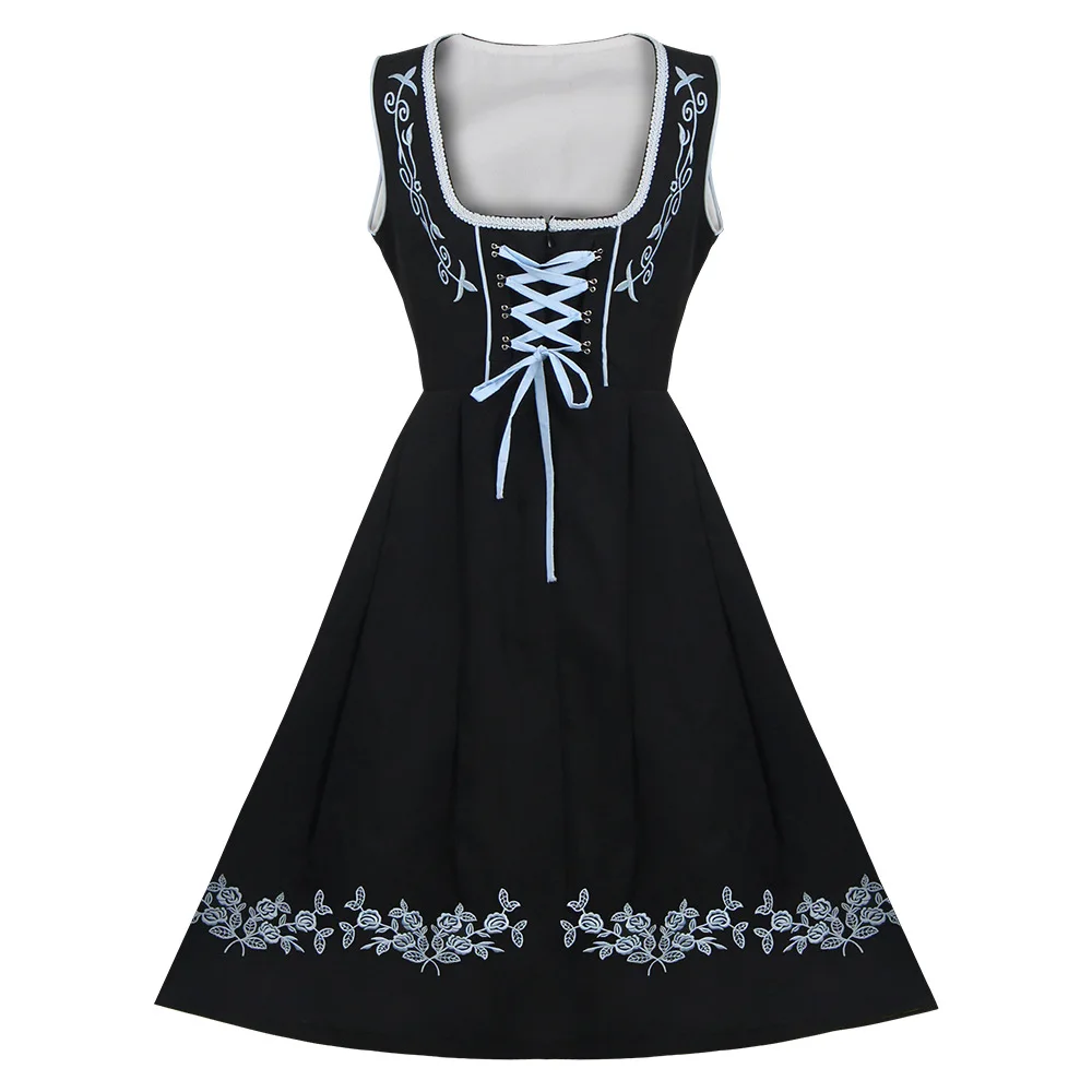 زي مهرجان البيرة التقليدي البافاري، فستان مطرز للخادمات، زي هالوين نسائي، فستان خادمة بافارية