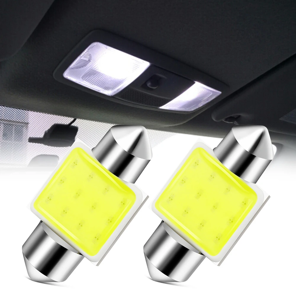 2Pcs 31mm Car LED Bulbs Lamp Interior Dome Lights For Daewoo Matiz Nexia Nubira Sens Tosca Winstorm