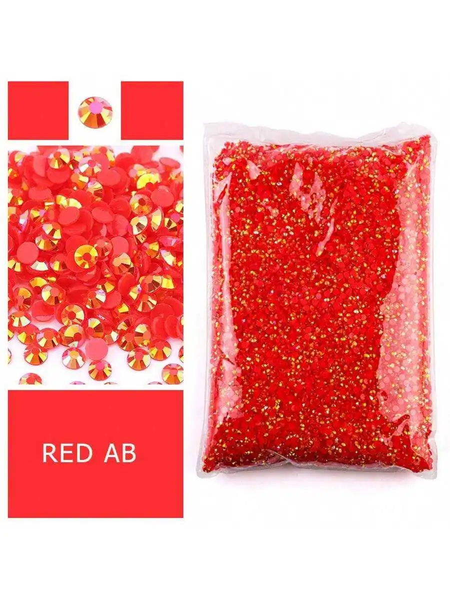 Red Flatback Resin Rhinestones - Resin Art Quantity recension och pris