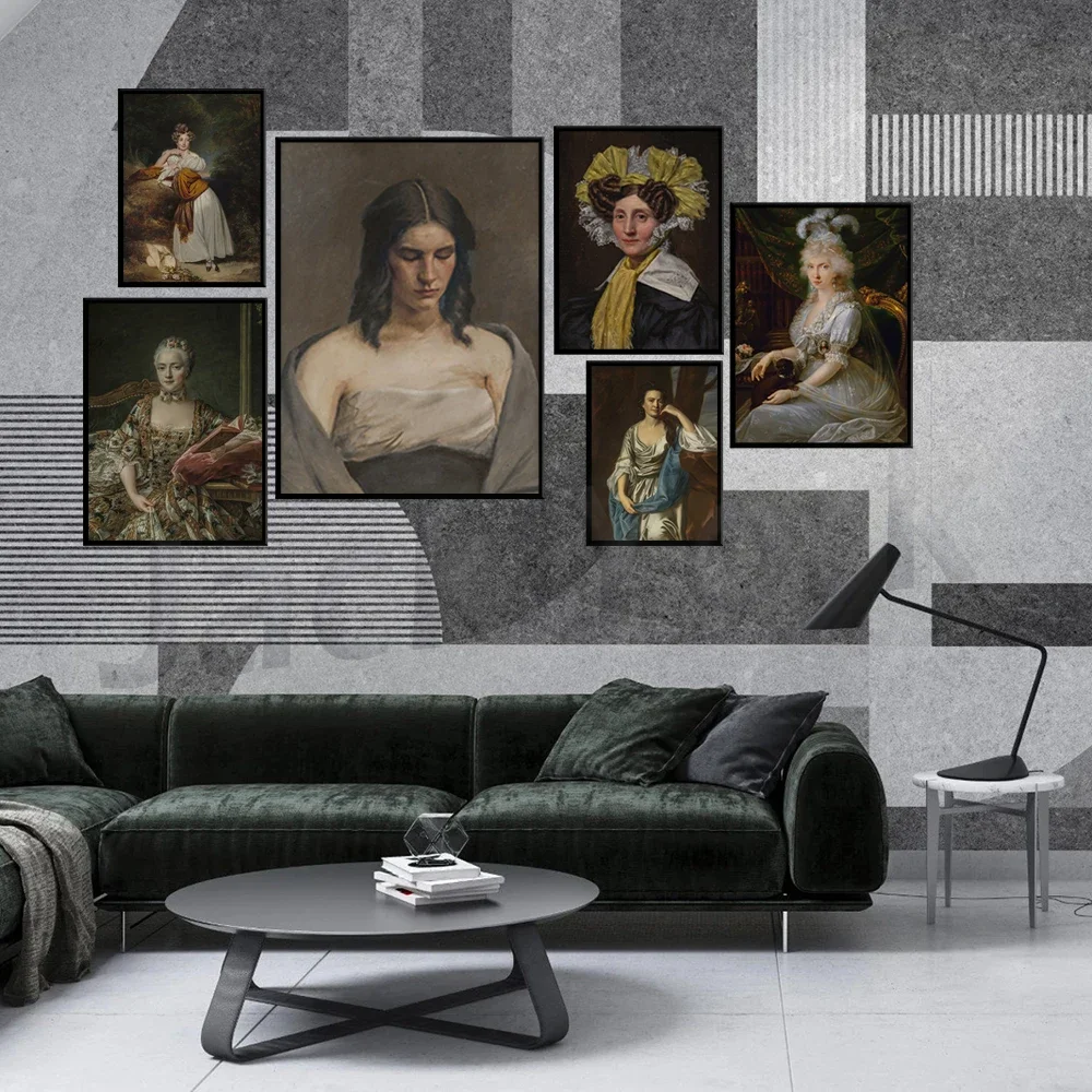 

Vintage Oil Painting Portrait, Dark Academia Decor, Maximalist Decor, Baroque Art, Moody Wall Art, Gallery Wall