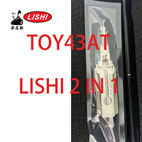 LISHI 2 in 1 TOY43AT Locksmith Tool， 10-10 Cuts 4 Teeth Deep Pick/Decoder for Toyota series Camry. Ruizhi Corolla Corolla,