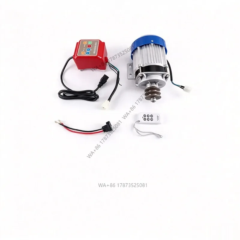 Reverse Speed 24V 500W Brushless DC Motor Reduction Belt Pulley Motor Converter Kit For Electric Tricycle Rickshaws-A67F