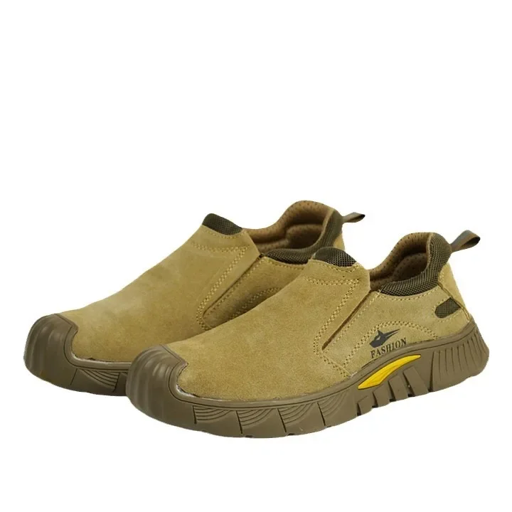 DurableSmash-proof And Stab-proof Labor Insurance Shoes Men's One-pedal Iron Bag Head Construction Site Welding Work Shoes