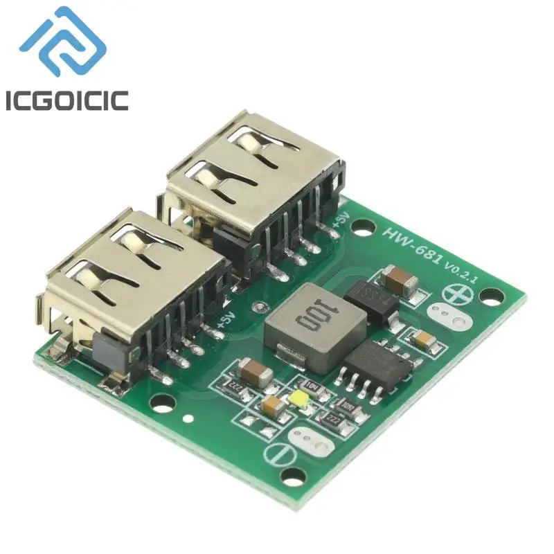 9V 12V 24V To 5V DC-DC Step Down Charger Power Module 2 Double Dual USB Output Buck Voltage 3A Car Charge Charging Regulator