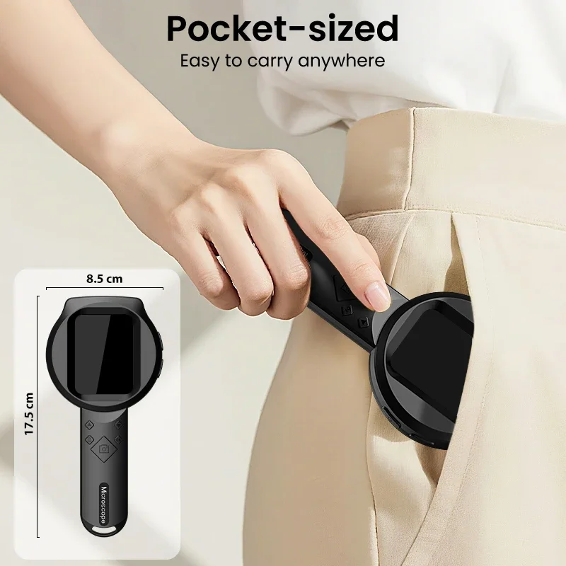 

Цифровой увеличитель IPS 2,8 дюйма, HD 1080P, 100-кратное увеличение, портативный микроскоп, ручная лупа для ремонта электроники и проверки ювелирных изделий