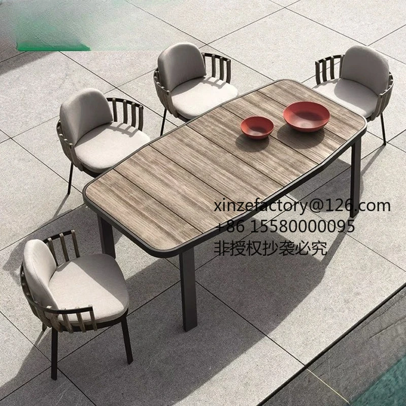 Factory Direct 2026 Top RatedOutdoor sofa teak villa leisure combination rattan chair solid wood coffee table outdoor garden cou