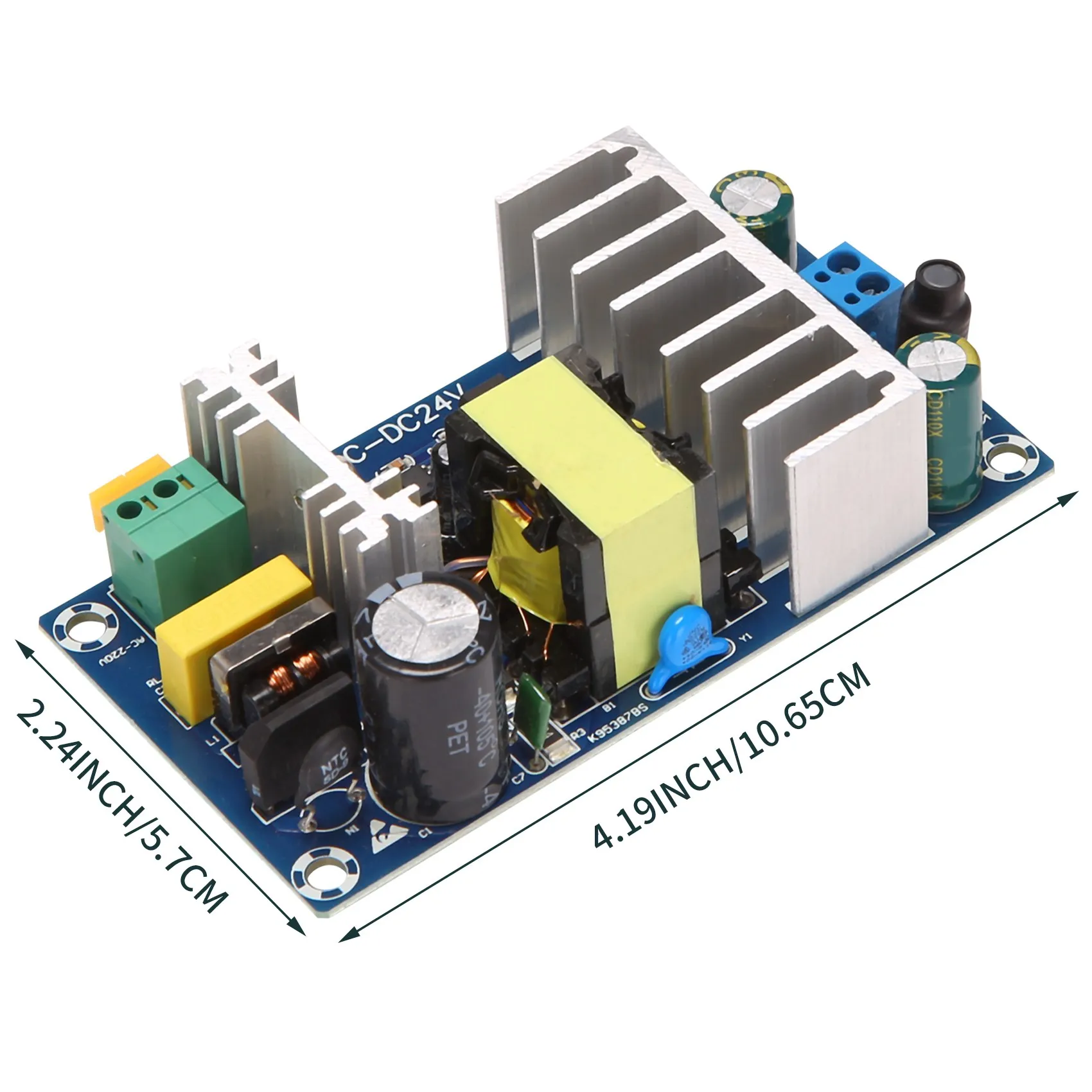 

AC 110V 220V to DC 24V 6A AC-DC Импульсный источник питания Модуль понижающего преобразователя 100W XK-2412-24 Источник питания постоянного тока жасмин