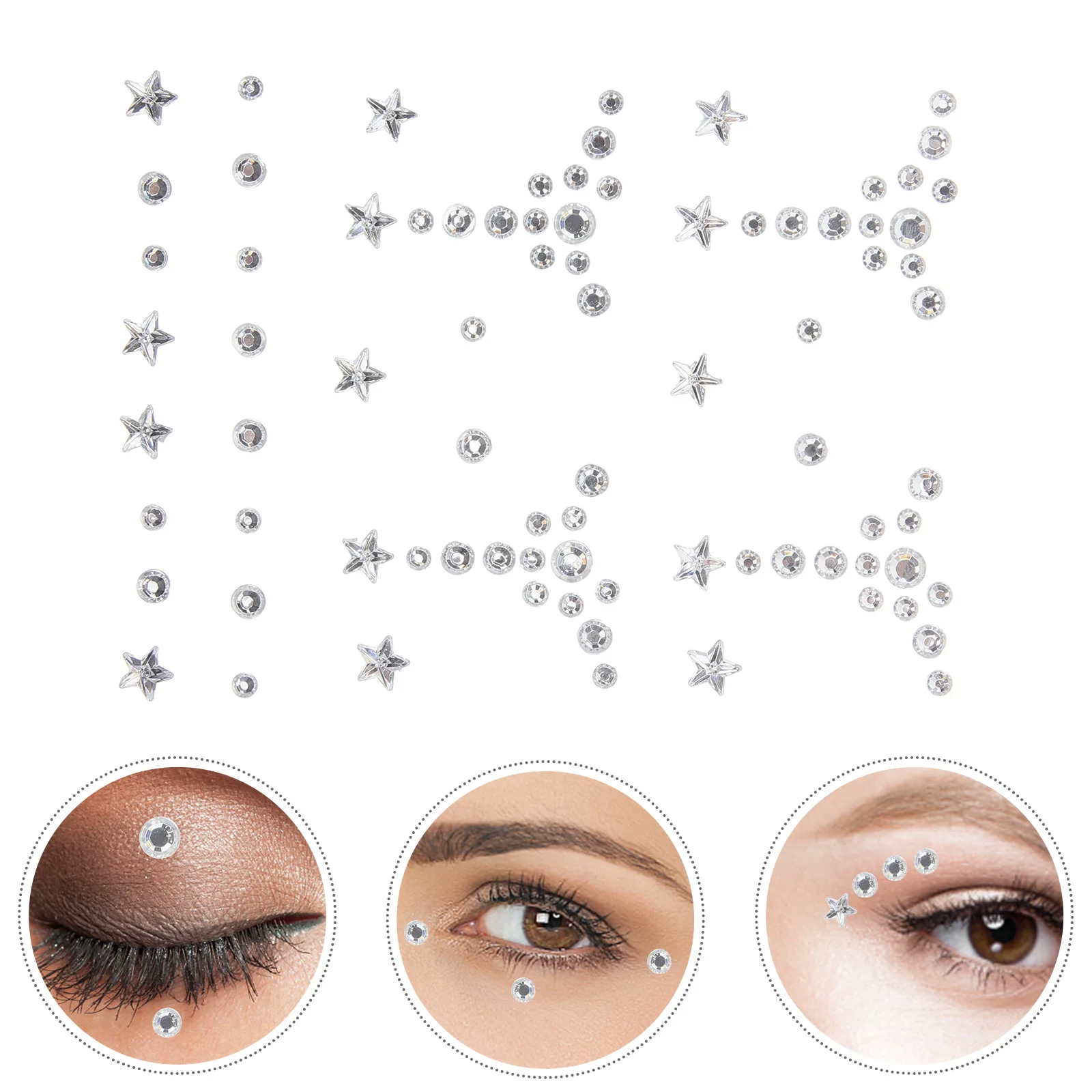 

Tears and Pearl Stickers Festival Gems for Face Self Adhesive Makeup Rhinestones