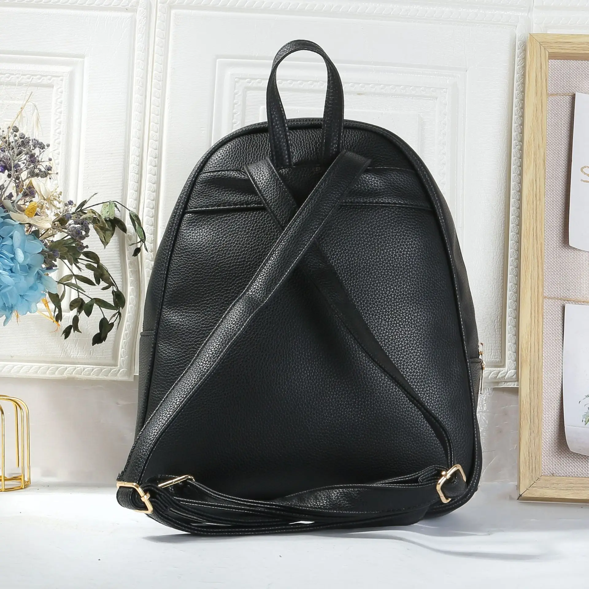 Lychee Pattern Backpack Women's Bag 2024 New Instagram Summer Women's Travel Small Backpack Leisure Soft Leather Small Book Bag