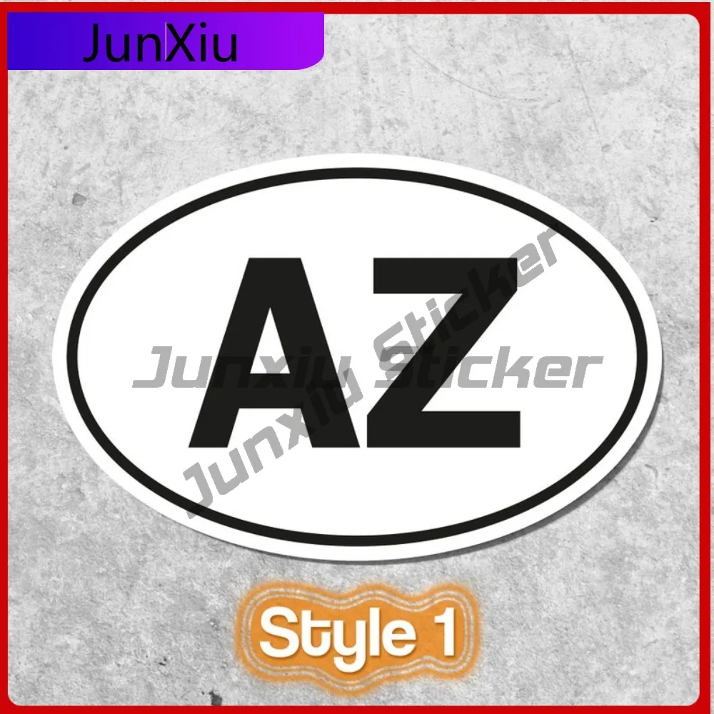 Azerbaijan Flag Sticker Oval-shaped White and Black Country Funny Mobile Phones Air Conditioners Anti UV Waterproof Auto