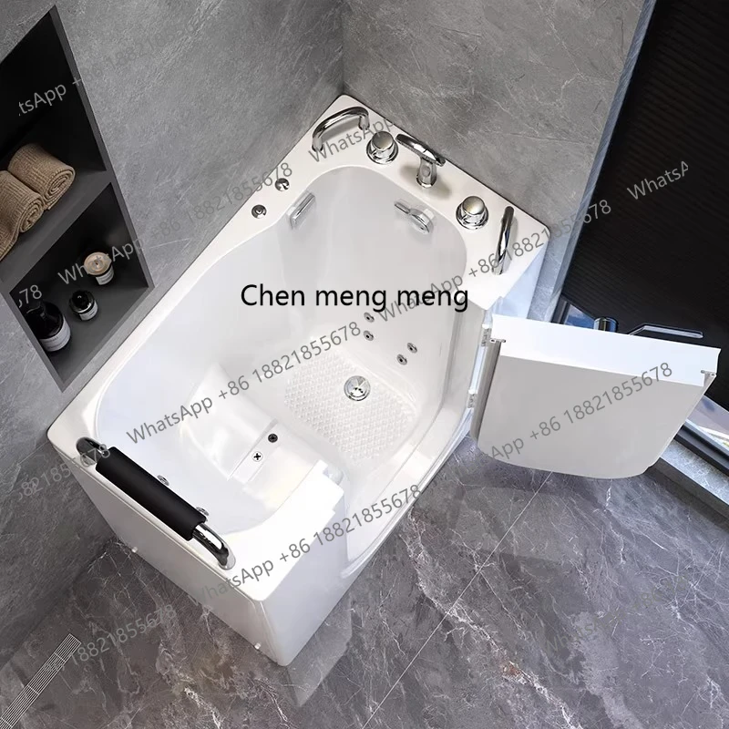 Walk-in bathtub for the elderly, side door acrylic massage constant temperature household insulation