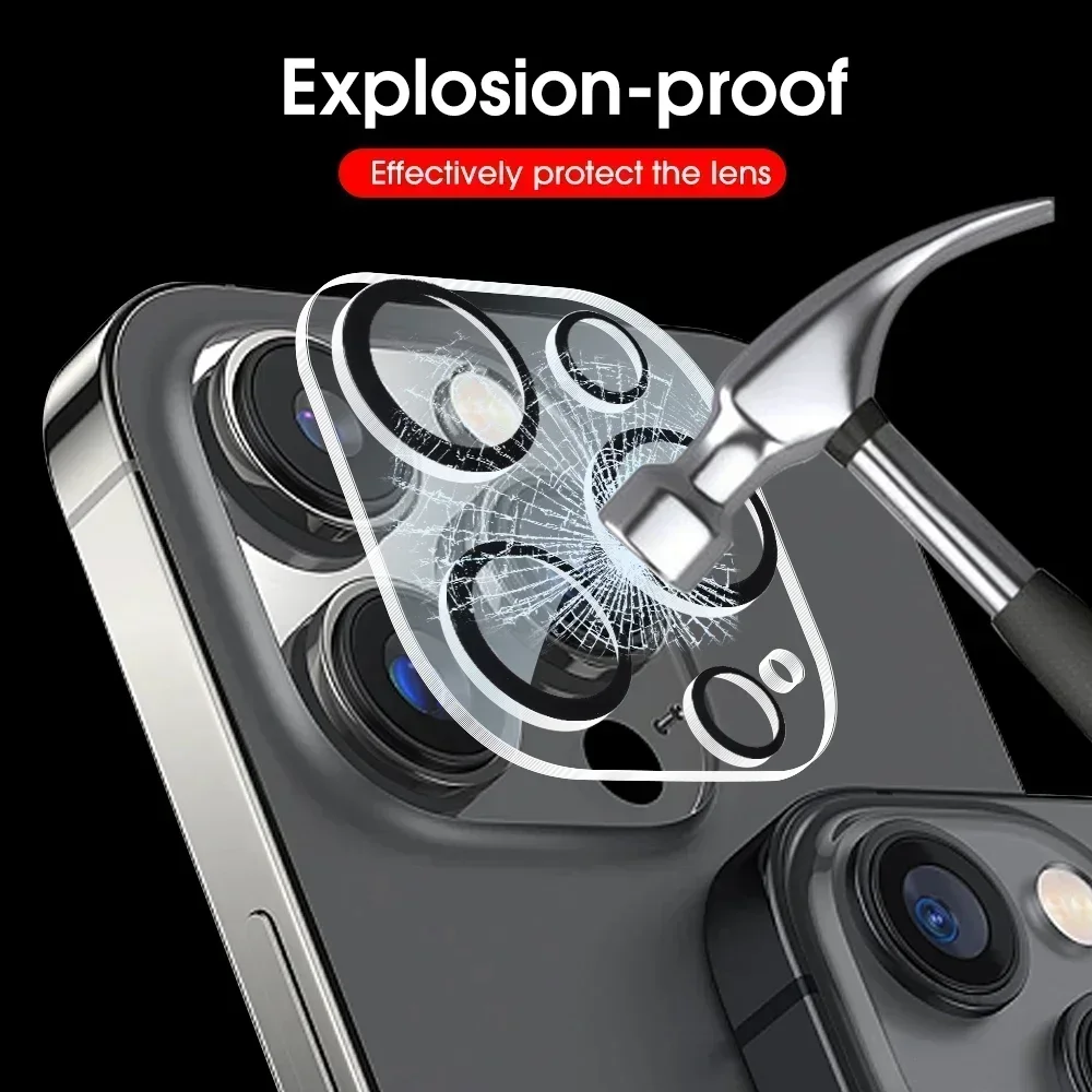 

4 шт. закаленное стекло для камеры IPhone 16 Pro 13 12 14 15 Pro Max Mini Full Cover Защитная пленка для объектива для IPhone 14 15 16 Plus Max