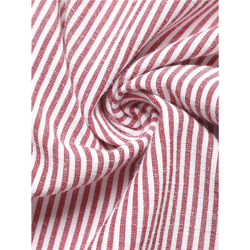 

ABP-Женские рубашки на пуговицах, полосатые блузки с длинными рукавами и карманами, повседневные топы с воротником для офиса и работы