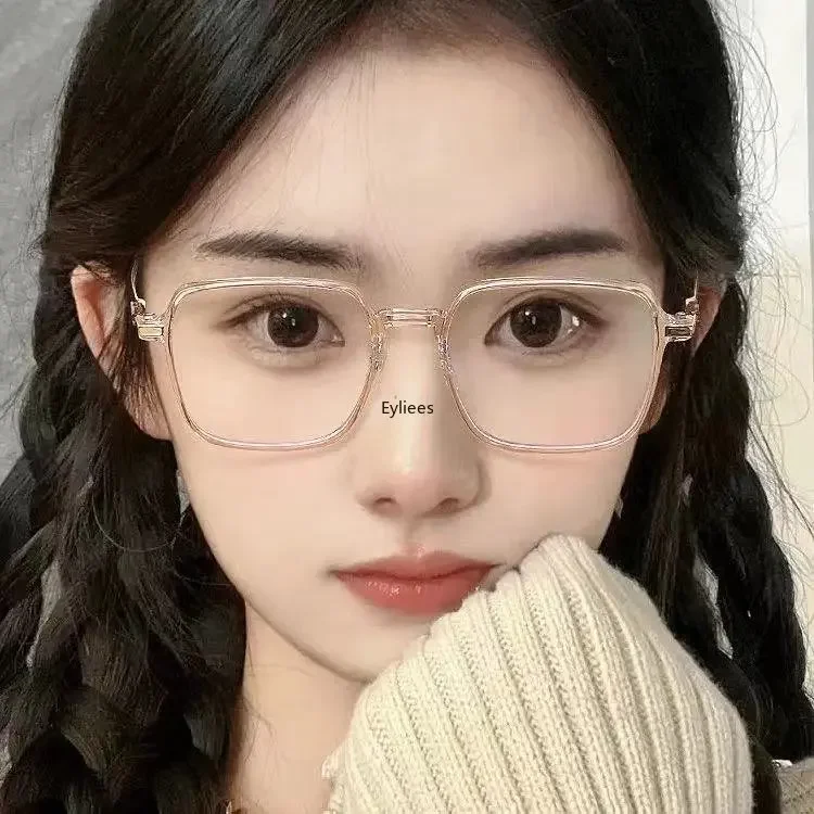 Photochromic Myopia Glasses 2025 Big Frame Anti Blue Ray Shortsighted Discolored Myopic Eyewear for Women And Men 0-0.5-1-6