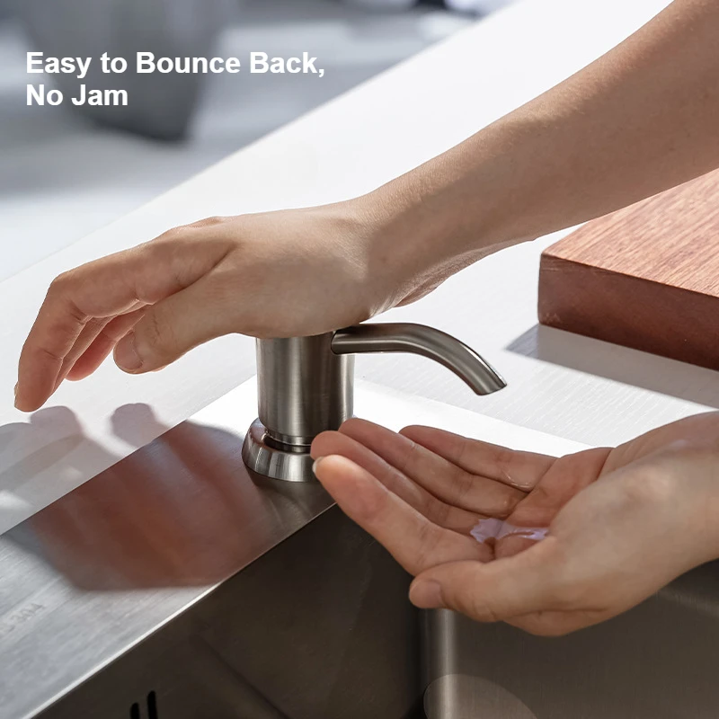 موزع الصابون بالوعة المطبخ ABS زجاجة موزع المنظفات السائل الصابون غسول موزعات الصحافة اليد نوع الفولاذ المقاوم للصدأ رئيس #2