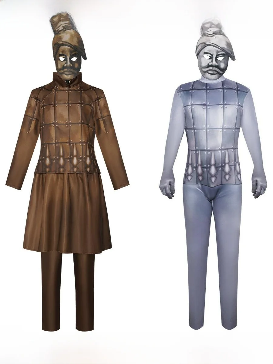 Nowy strój anime na Halloween, zestaw wojownika terakotowego, ubrania sceniczne, damski strój etniczny, moda wiosna 2024