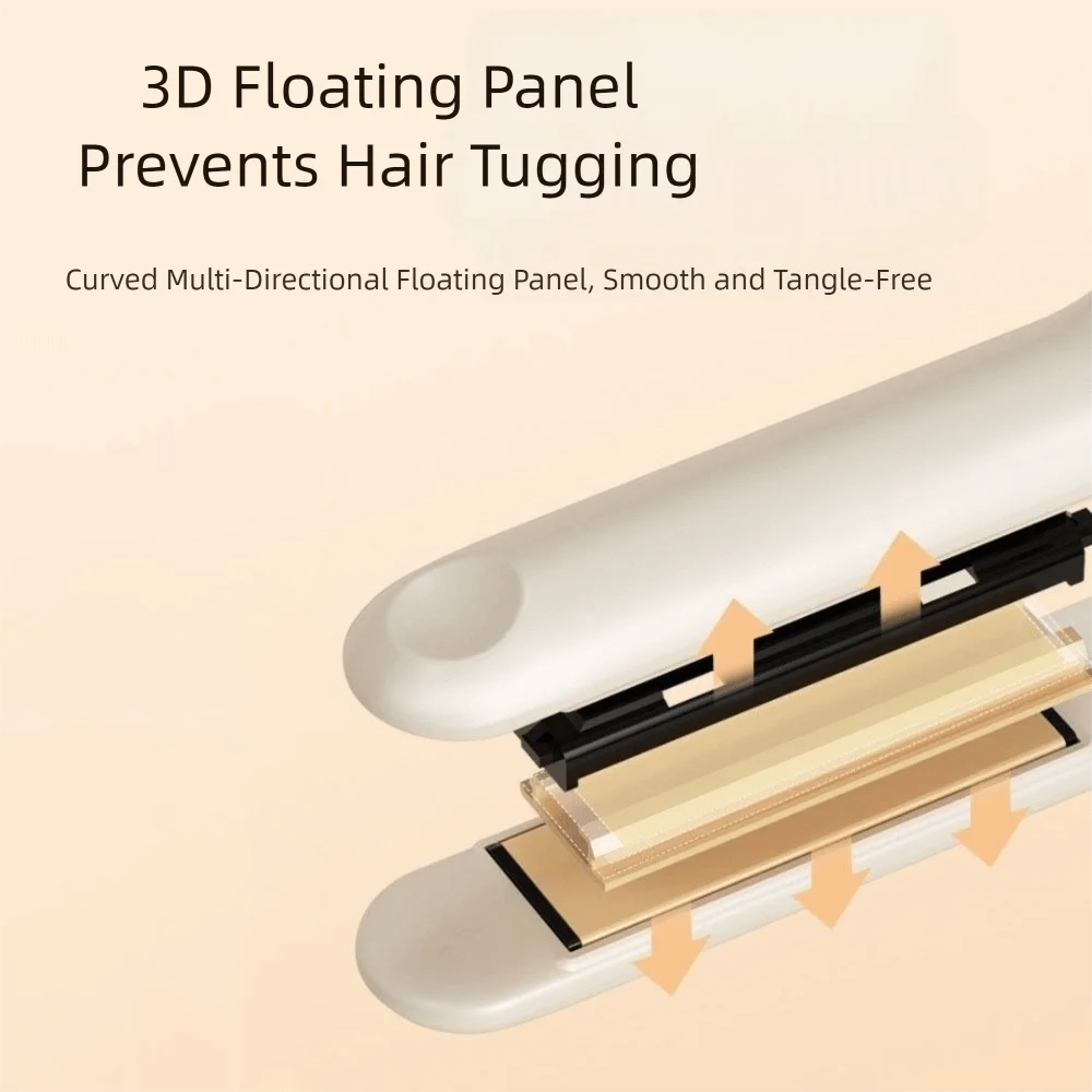 

Ceramic Plates Negative Ion Straightener 12 Level Temperature Control Quick Heating Electric Hair Straightener Dual Use