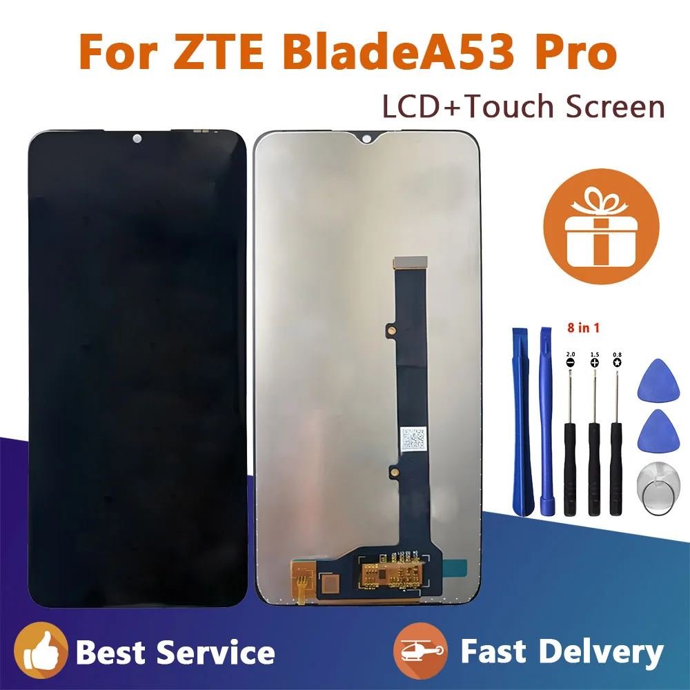 

Black 6.52 Inch For ZTE Blade A53 Pro original LCD DIsplay Touch Screen Digitizer Panel Assembly Replacement with tools