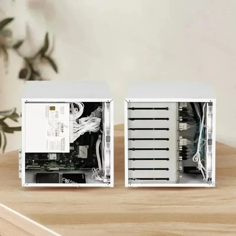 Sagittarius 8-Bay NAS Chassis With Backboard, ATX Power Supply, MATX Full Height PCIe, Qunhui AIO Storage, UNRAID