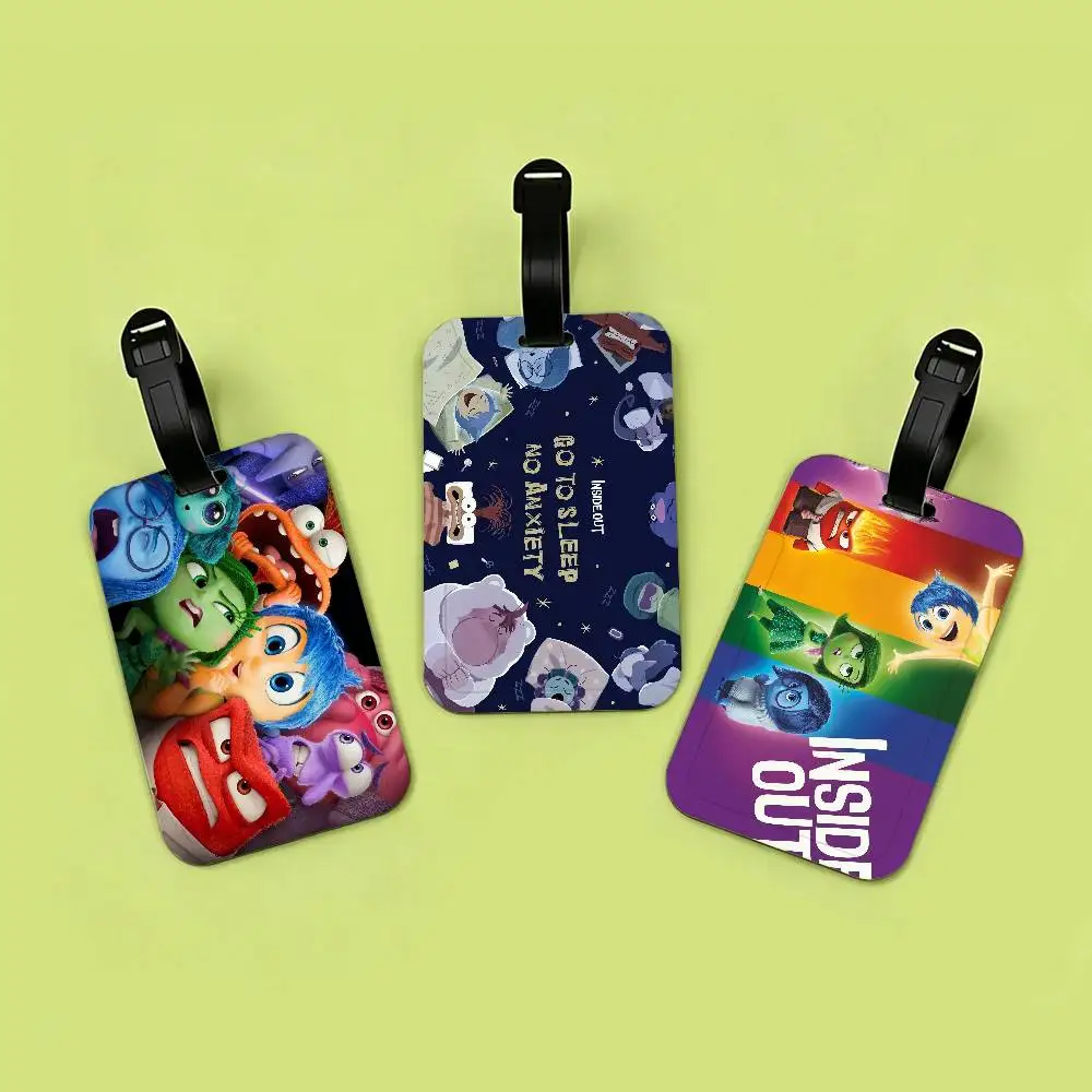 I-Inside O-Out Animation Travel Accessory PVC Luggage Tag Anti lost Design Detachable Information Card Sleeve