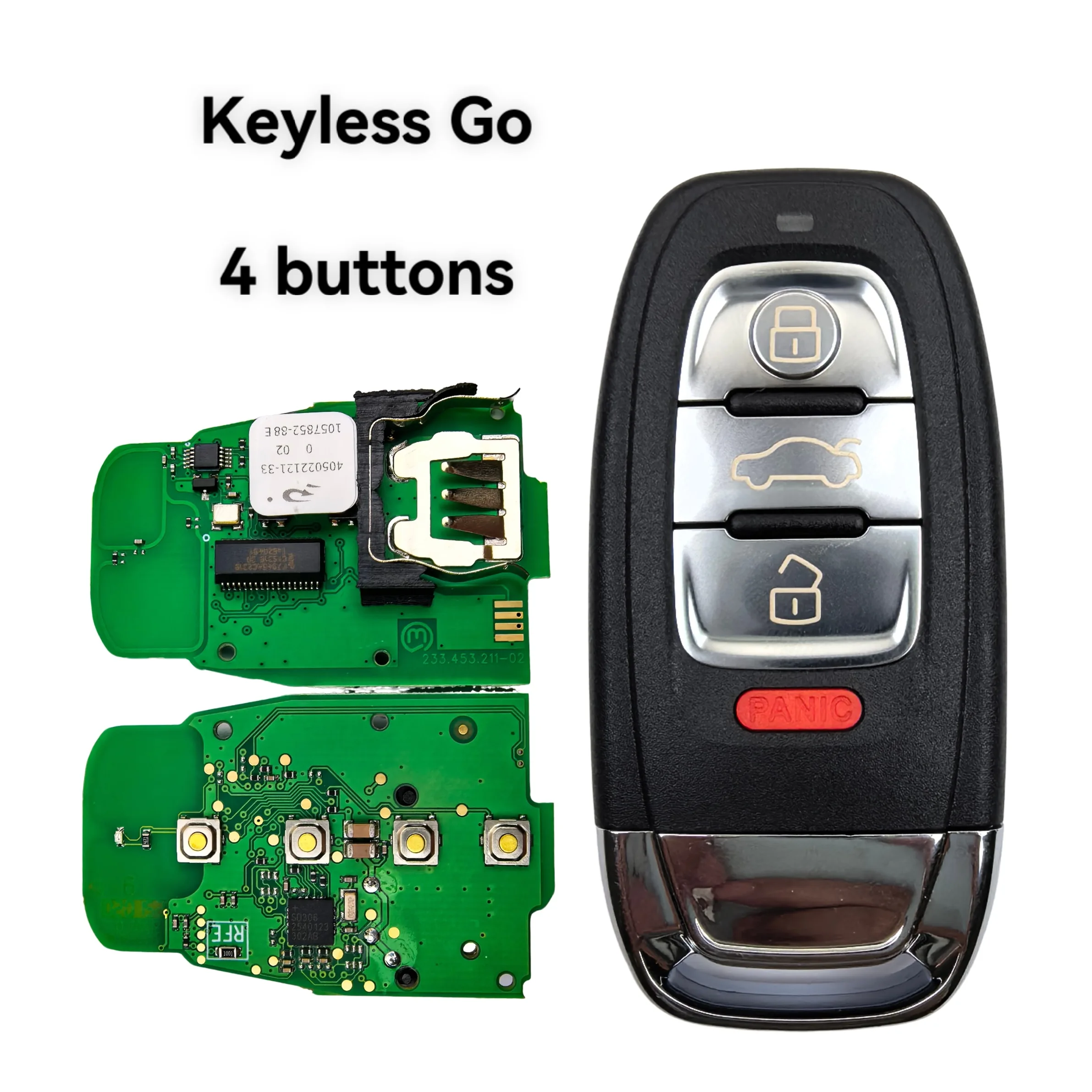 Jingxin Auto-Fernbedienungsschlüssel für Audi A4 A5 A6 A7 A8 8T0959754F 8T0959754J 315MHz 434MHz 868MHz Keyless Go Proximity-Karte – Detail 3