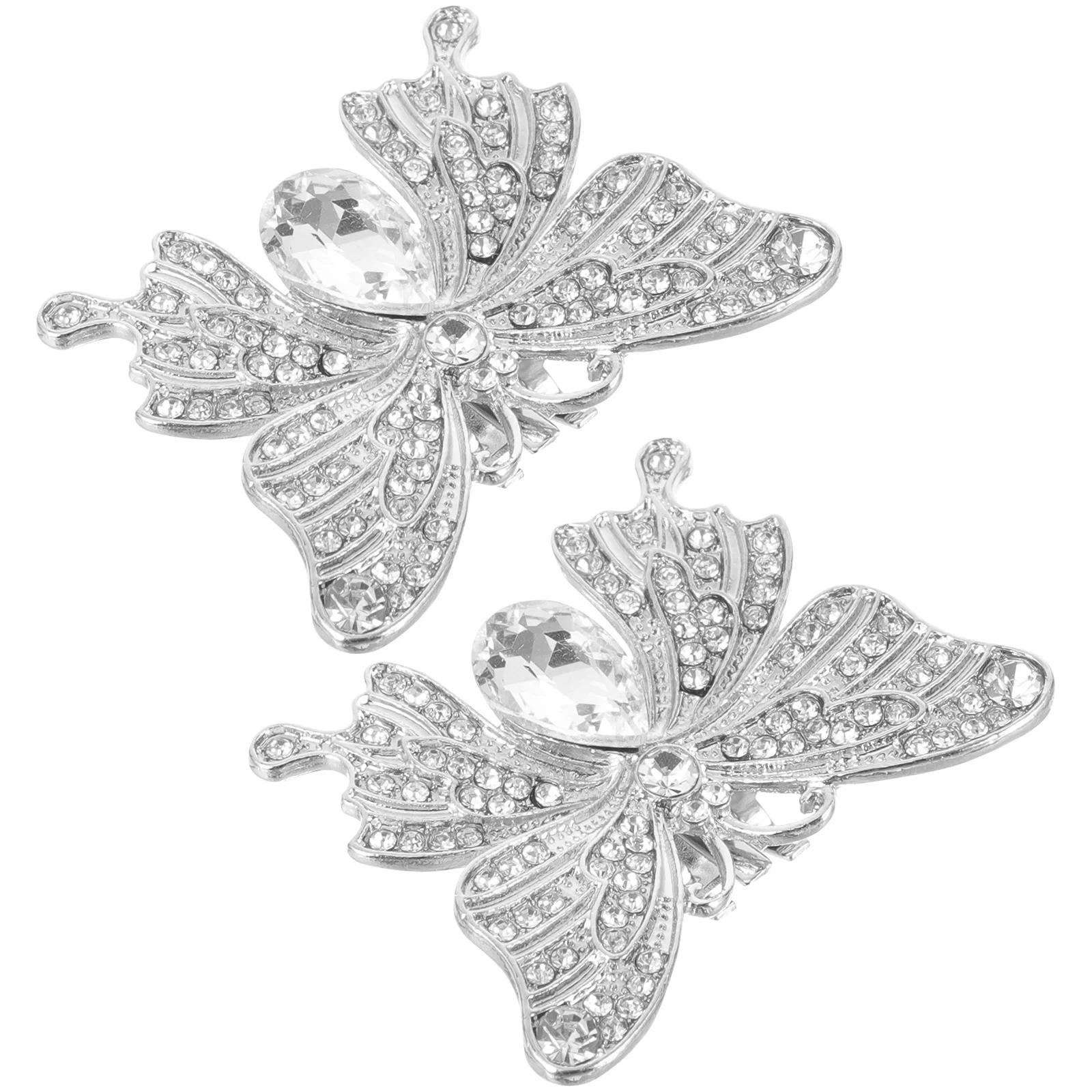 

Rhinestone Butterfly Clips Silver Wedding Bridal Accessories Wedding Shoes Buckle Shoe Embellishments