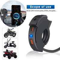 48W Usb Motorcycle Charger Qc3.0 18W Pd30W Waterproof Handlebar Charging Bracket Motorcycle Phone Charger 12/24V Socket Adapter