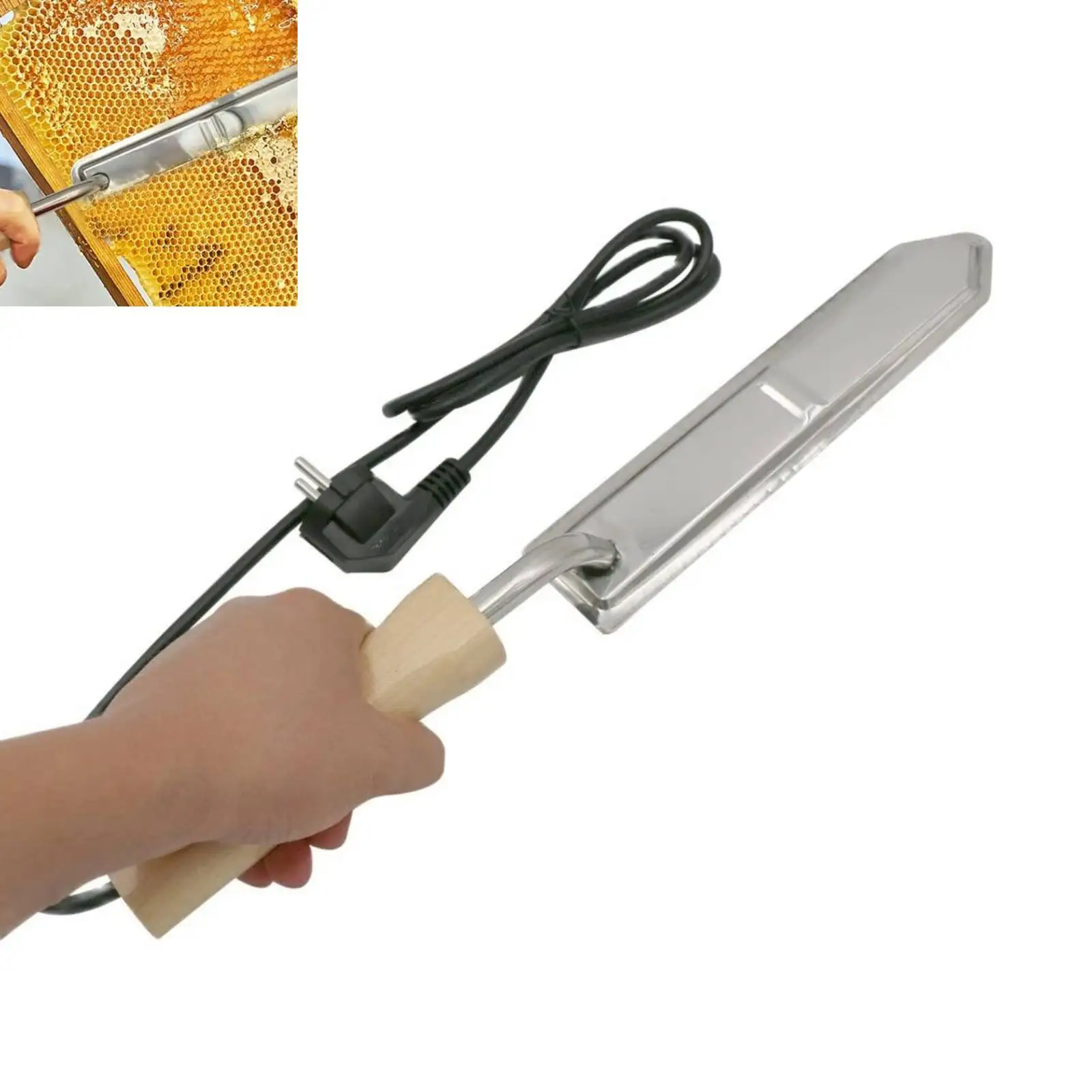 

Electric Uncapping Knife Stainless Steel Uncapping Fork Beekeeping Tool (Euro Plug)