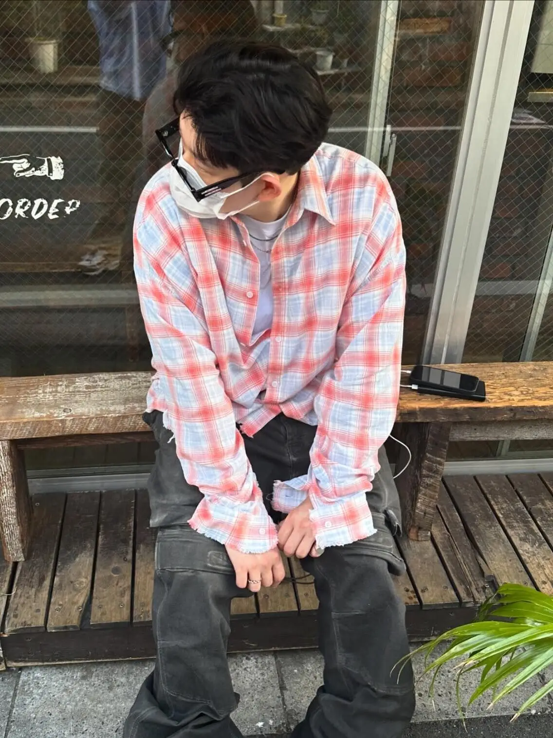 

Waed Vintage Long Sve irt Loose Fit Breathable Cotton Youth Casual Outerwear Rebuild by Needles Brand Men's Faion