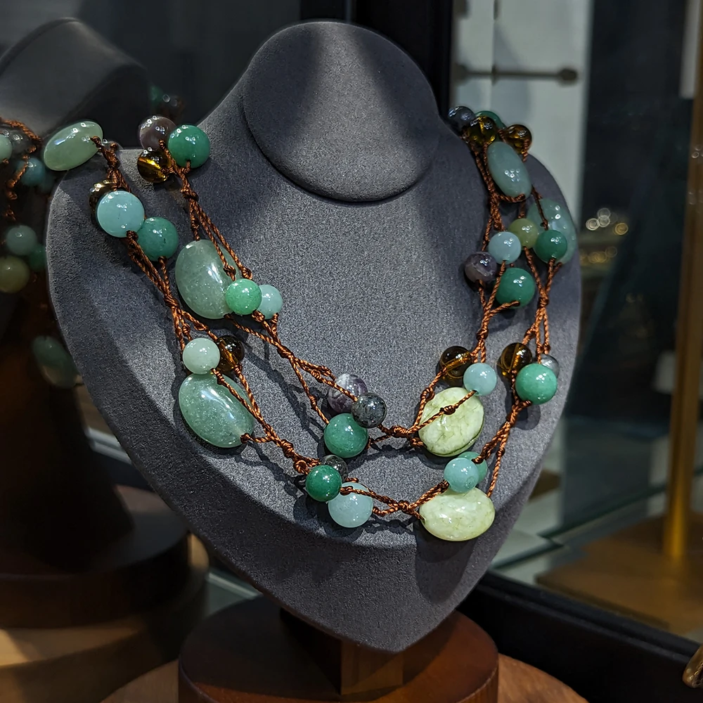 Amorita boutique fashion design natural stone Necklaces