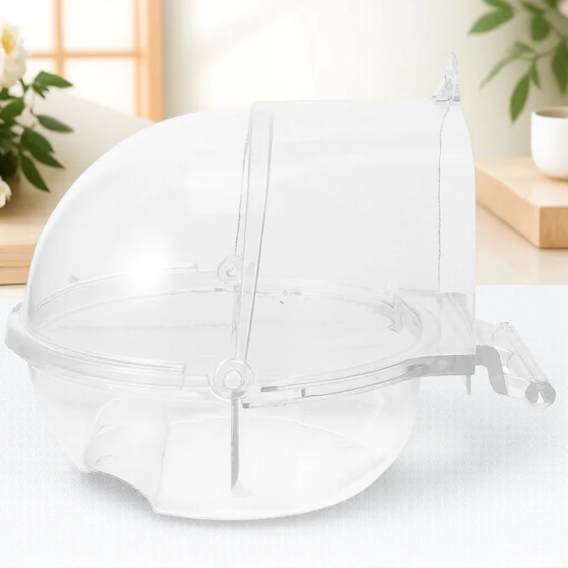 Parrot Bath Tub Cockatiel Bathtub Bird Cage Bath Plastic Bird Bathing Box for Small Birds Parakeet Accessories Lightweight