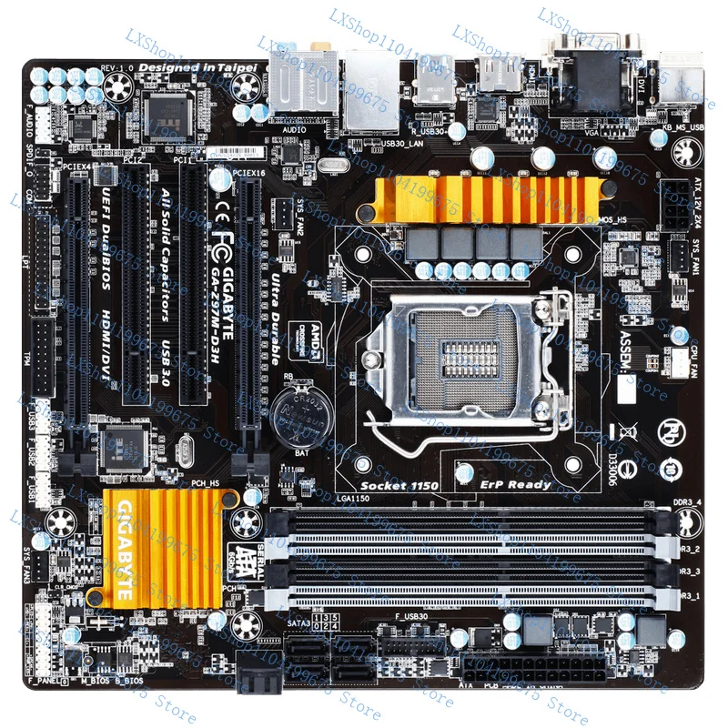 

Для Gigabyte GA-Z97M-D3H LGA1150 DDR3 материнская плата протестирована нормально Z97 VGA + DVI + HDMI