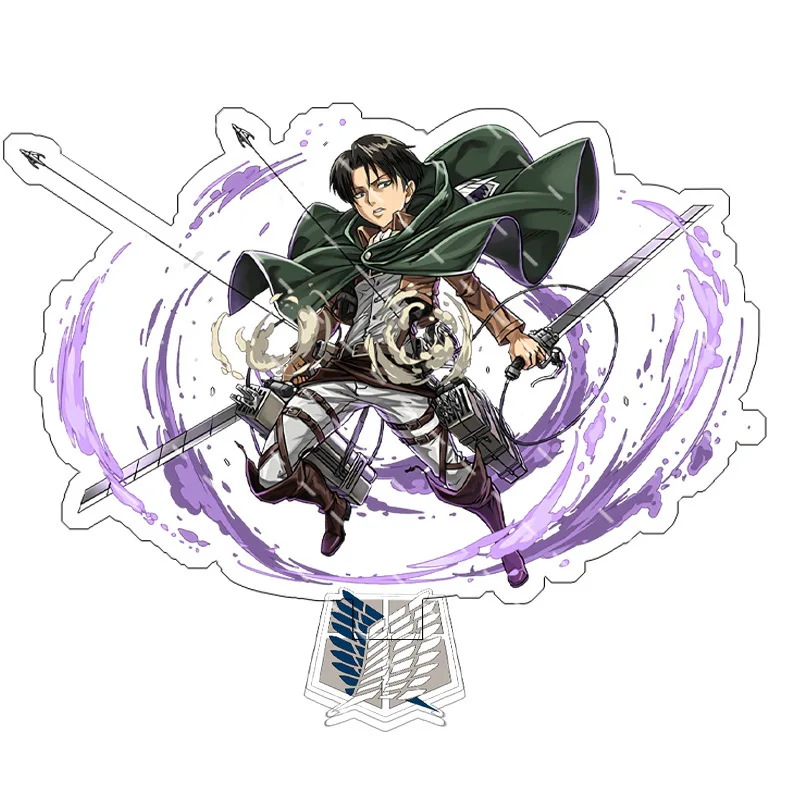 Attack on Titan Acrylic Standing Sign Cartoon Anime Figure Peripherals Stand Model Kids Desktop Ornament Collection Model Gifts